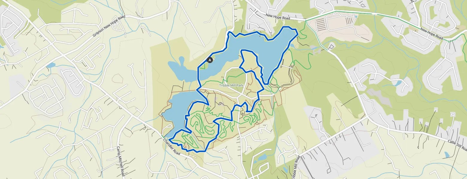 Tribble Mill Park & Ozora Lake Loop hike Komoot